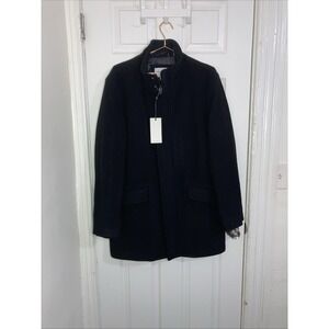 Cole Haan Signature Wool‎ Blend Black Peacoat Men's Size Medium NWT